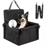 Seggiolino Auto per Cani di Piccola e Media Taglia - Trasportino Rinforzato con Cinghie