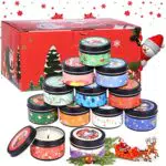 Candele Profumate di Natale - Set Regalo Aromaterapia in Cera di Soia Naturale
