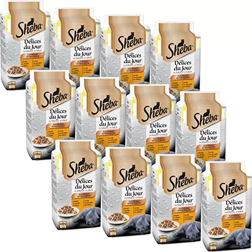 Sheba Cibo Completo per Gatti in Salsa con Pollo e Tacchino - Delizie del Giorno