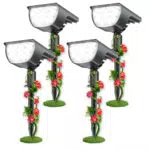 SIGRILL Faretti Solari da Esterno 33 LED IP67 Impermeabili per Giardino