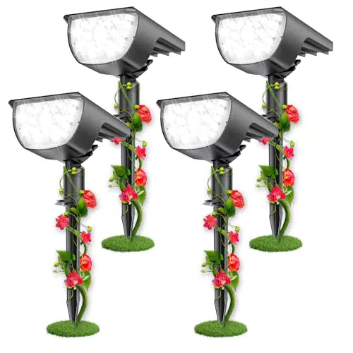 SIGRILL Faretti Solari da Esterno 33 LED IP67 Impermeabili per Giardino