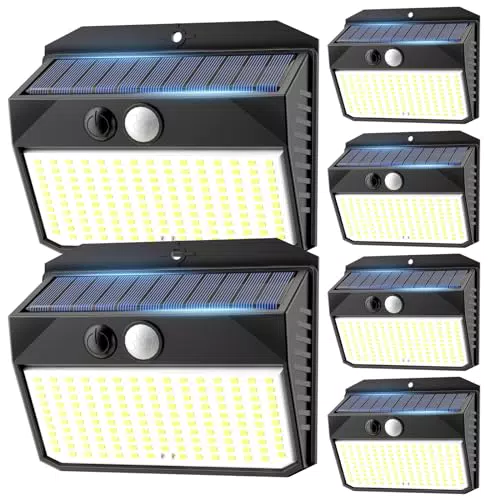 SIGRILL Faretto LED Solare Esterno con Sensore di Movimento, IP65 Impermeabile