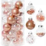 SinLaw Set di Decorazioni per Albero di Natale in Plastica con Gancio Infrangibile