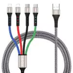 SIQIWO Cavo di Ricarica 4 in 1 3A per iPhone, Samsung, Huawei, Xiaomi, LG