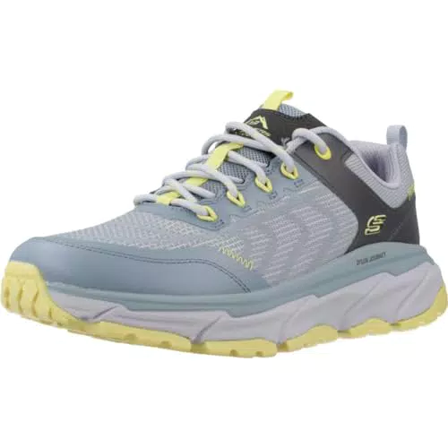 Skechers D'lux Viaggio Donna - Scarpe in Tessuto Sintetico con Finiture Gialle