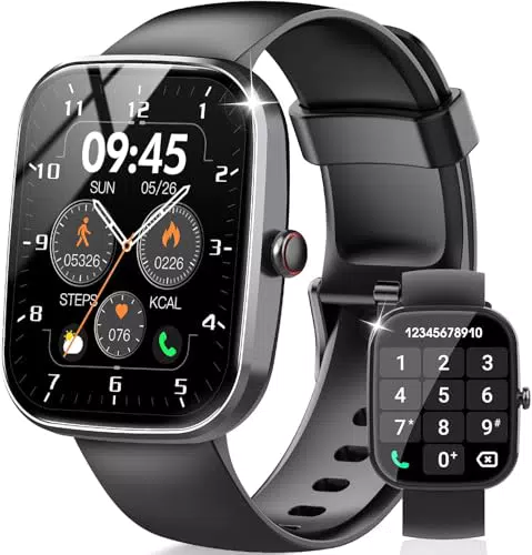 Smartwatch con Chiamate, Contapassi e Cardiofrequenzimetro - Fitness Tracker IP68
