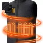 SOLJIKYE Gilet Riscaldato Uomo con 3 Temperature per Escursionismo e Ciclismo