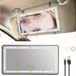 Specchio Trucco per Auto con 60 LED e Pulsantiera Touch, Ricaricabile USB