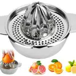 Spremiagrumi Manuale in Acciaio Inox - Facile da Pulire per Arance e Limoni