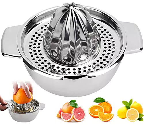 Spremiagrumi Manuale in Acciaio Inox - Facile da Pulire per Arance e Limoni