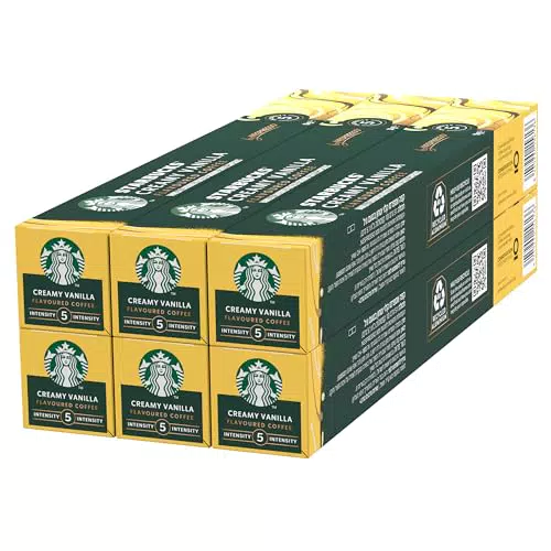 Starbucks Creamy Vanilla Caffè Nespresso con aroma di vaniglia - 60 capsule compatibili