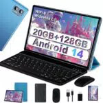 SUAAT Tablet 2025 10 Android 14, 20GB RAM, 128GB ROM, WiFi 6, Octa-Core, GMS