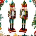 Szhhrxi Schiaccianoci di Natale in Legno, Soldato Tradizionale Fatto a Mano