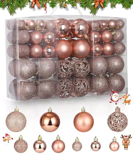 TIDEVAN Palline di Natale Infrangibili per Decorazioni di Albero e Feste