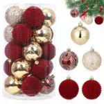 TIDEVAN Palline di Natale Decorazioni per Albero Infrangibili da Appendere