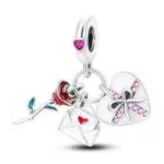 TINSLO Ciondolo in Argento Sterling 925 con Cubic Zirconia per Braccialetti