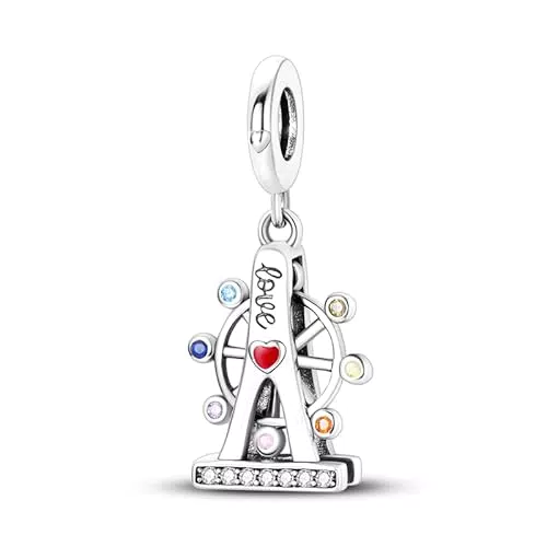 TINSLO Ciondolo in Argento Sterling 925 con Cubic Zirconia per Braccialetti Pandora