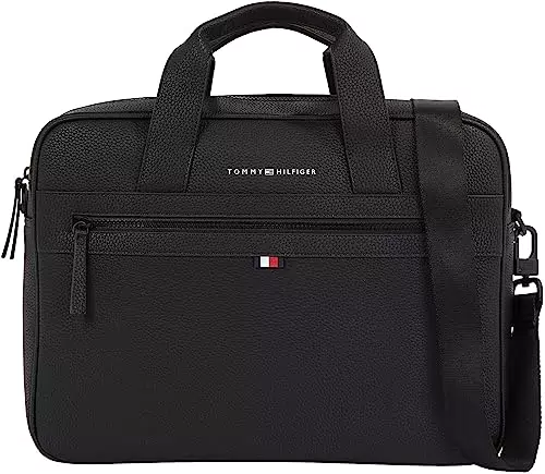 Tommy Hilfiger Borsa Laptop Uomo Essential PU per Computer 14 Pollici