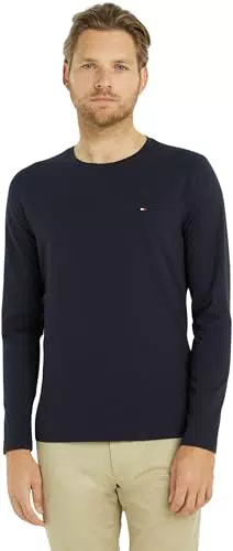 Tommy Hilfiger Maglietta a Maniche Lunghe Slim Fit Uomo - Modello MW0MW10804