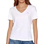 Tommy Hilfiger Tjw Slim Soft V Neck Tee - Top in Maglia a Maniche Corte Donna