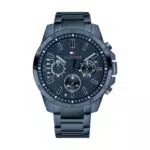 Tommy Hilfiger Orologio Analogico Multifunzione al Quarzo da Uomo con Cinturino in Silicone Blu - 1791349