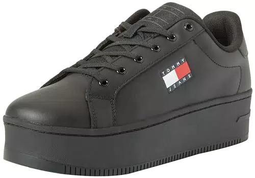 Tommy Jeans Tjw Flatform Ess - Sneaker Donna con Suola Cupsole
