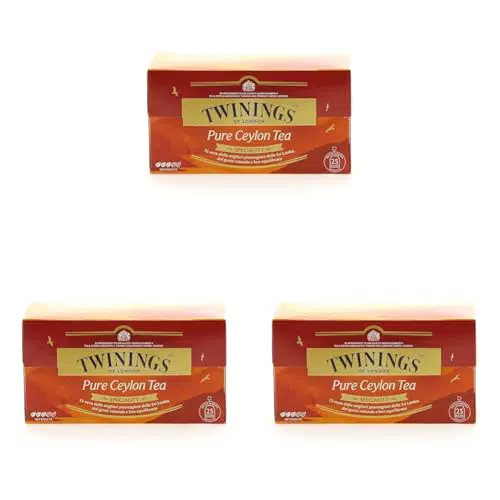 Twinings Tè Nero Pure Ceylon - Sapore Intenso ed Equilibrato con Caffeina