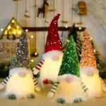 UCAMP Gnomo di Natale Luminoso in Peluche per Decorazioni Natalizie