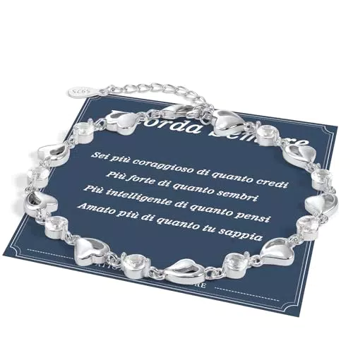 VGWON Braccialetto a cuore per donne - Regalo ideale per compleanni e Natale