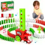 Vibbang Trenino Elettrico Domino - Gioco Educativo per Bambini con Blocchi di Costruzione