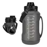 Victop Borraccia Pieghevole in Silicone con Cannuccia e Indicatore del Tempo