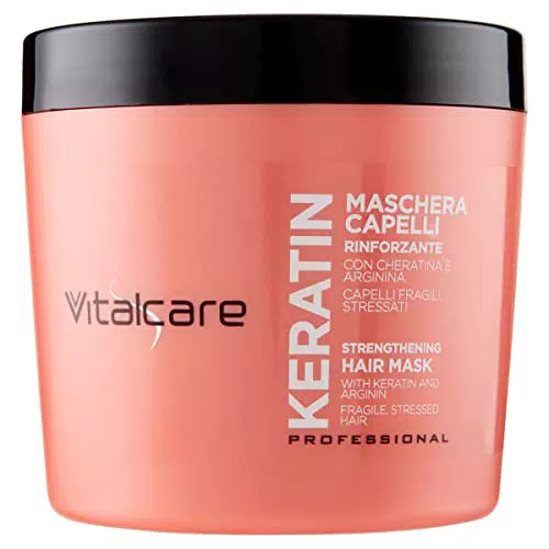 Vitalcare Maschera Rinforzante per Capelli Fragili con Cheratina e Arginina