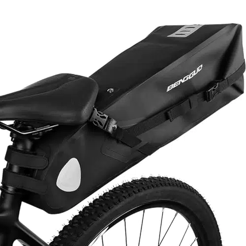 Wenbones Borsa da Sella Impermeabile per Bici, Grande Capacità e Riflettente