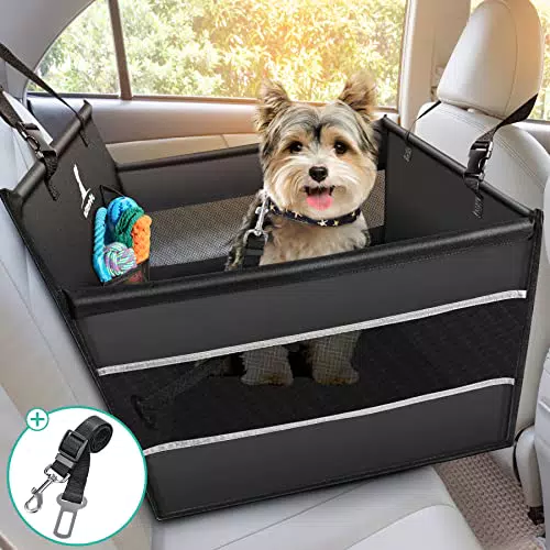 Wimypet Seggiolino Auto per Cani con Cintura di Sicurezza e Coprisedile Impermeabile