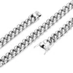 YADOCA Collana Uomo Catena Cubana in Acciaio Inox 316L 6mm Gioielli Hip Hop