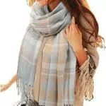 Yuson Girl Sciarpa Invernale Donna - Scialle Tartan Poncho Maglia Stola