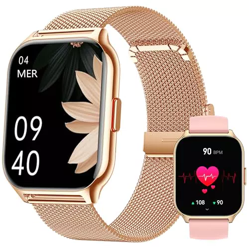 ZOSKVEE Smartwatch Fitness con Chiamate, Monitoraggio Salute e 100+ Sport