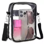 Borsa a Tracolla Trasparente in PVC da Donna - Borsa Cosmetica Impermeabile