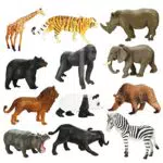 Achort Giocattoli Educativi Animali della Giungla in Plastica per Bambini