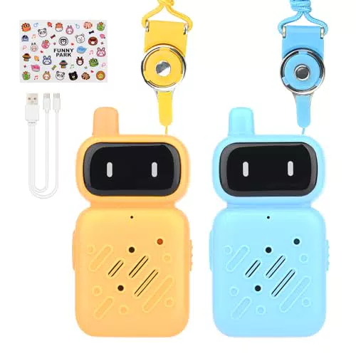 Wolkitochi Walkie-Talkie Ricaricabili per Bambini 3-12 Anni, Distanza 1 KM