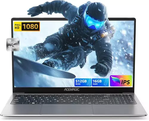 ACEMAGIC PC Portatile Twin Lake-N150, 15.6" FHD, RAM 16GB, SSD 512GB, WiFi 5G