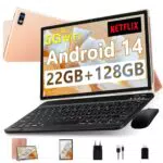 Tablet Android 14 10.1 Octa Core 2.0GHz, 22GB RAM, 128GB ROM, Tastiera e Mouse