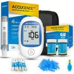 AccuGence Glucometro Multifunzione per Diabete - Test Kit Glicemia, Acido Urico, Chetone