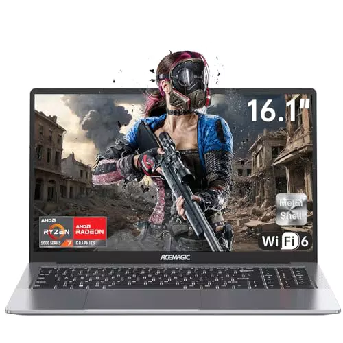 ACEMAGIC Laptop Gaming 16,1" Full HD, AMD Ryzen 7 5825U, 16GB RAM, 512GB SSD
