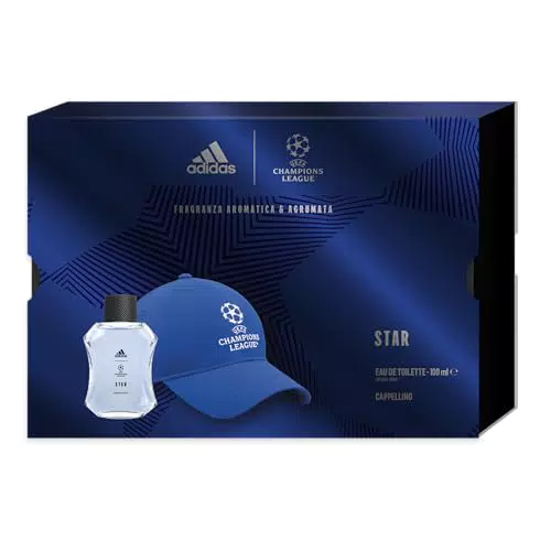 Adidas UEFA10 Eau de Toilette Uomo 100 ml con Cappello Baseball in Regalo