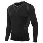 AMZSPORT Maglietta da Uomo a Compressione Maniche Lunghe Baselayer