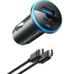 Anker Caricatore Auto USB-C 52,5W Doppia Porta Ricarica Rapida PowerIQ 3.0