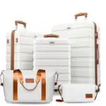 AnyZip Set di Valigie Rigide Trolley ABS+PC con Lucchetto TSA