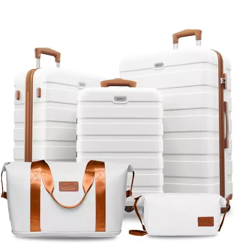 AnyZip Set di Valigie Rigide Trolley ABS+PC con Lucchetto TSA