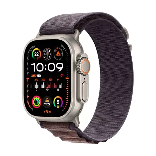 Apple Watch Ultra 2 GPS + Cellular Smartwatch con cassa in titanio e fitness tracker